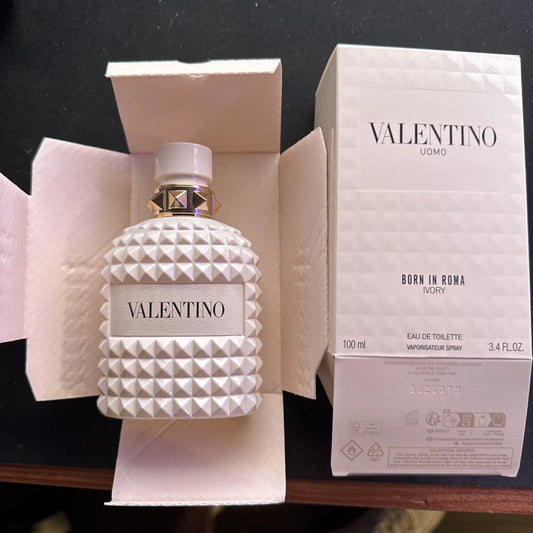VALENTINO UOMO BORN IN ROMA IVORY EAU DE TOILETTE SPRAY FOR MEN 3.4 Oz / 100 ml