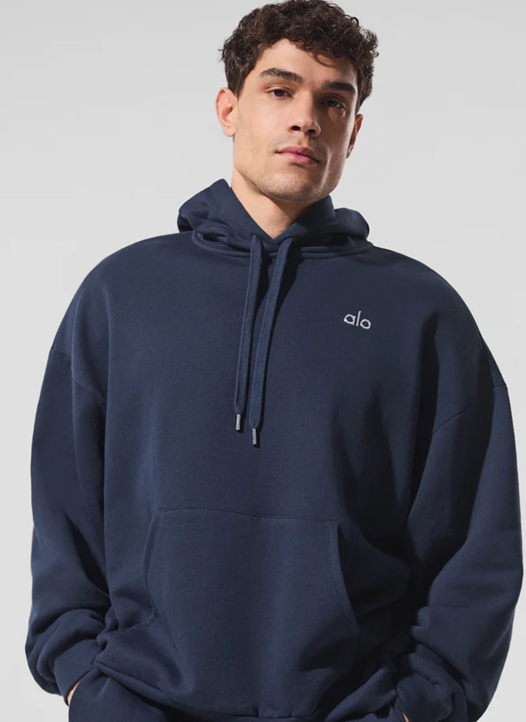 Alo Hoodie Sweatshirt Navy Blue
