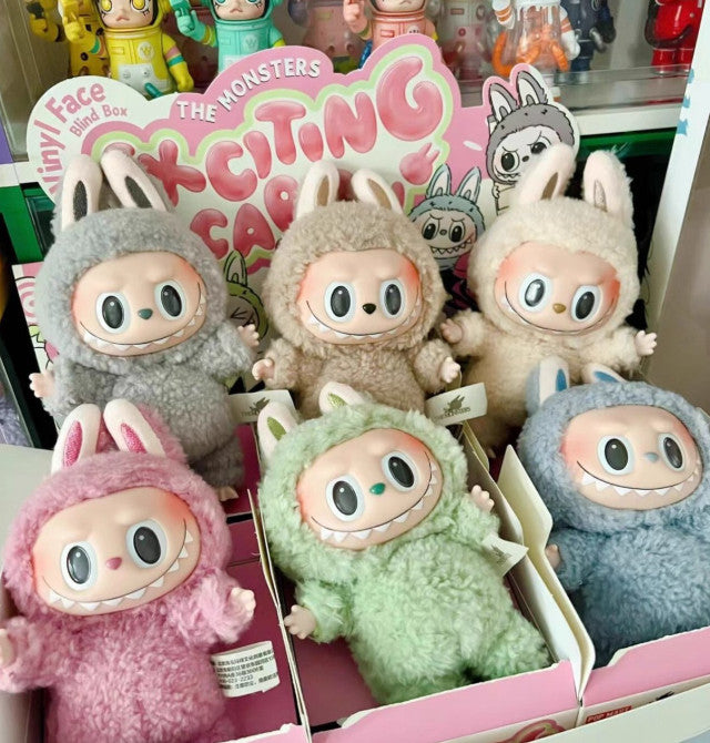 Authentic POP MART LABUBU The Monsters Exciting Macaron Blind Box Vinyl Plush x1